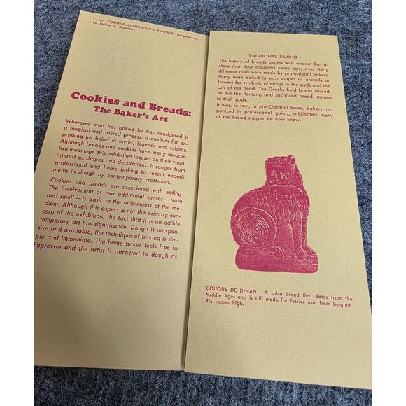Cookies And Breads: The Bakers Art Neiman Marcus Exhibit Program Vtg - Picture 5 of 5